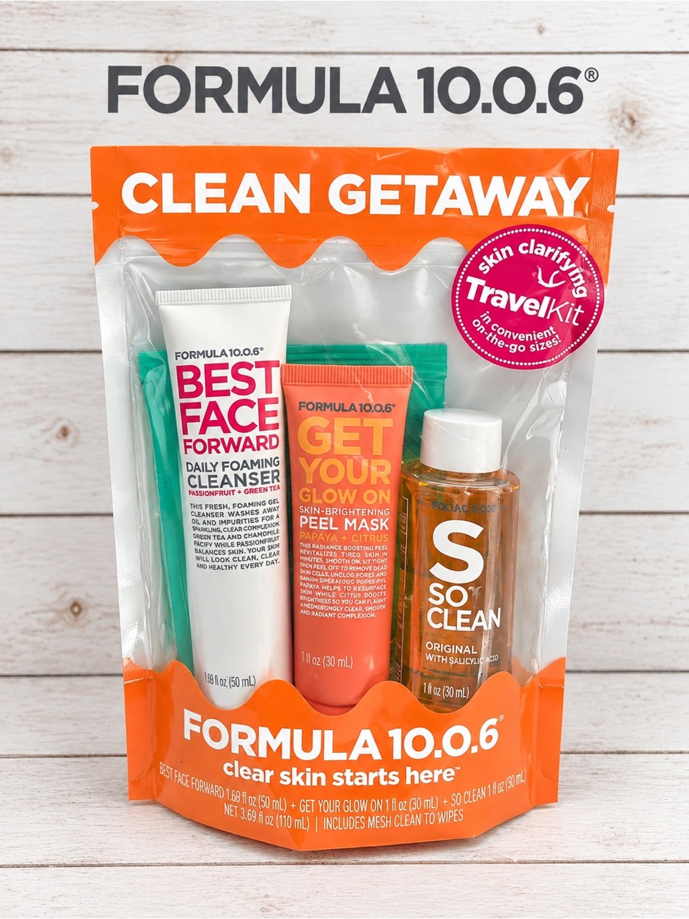 Formula 10.0.6 Clean Getaway Travel Kit - Orange